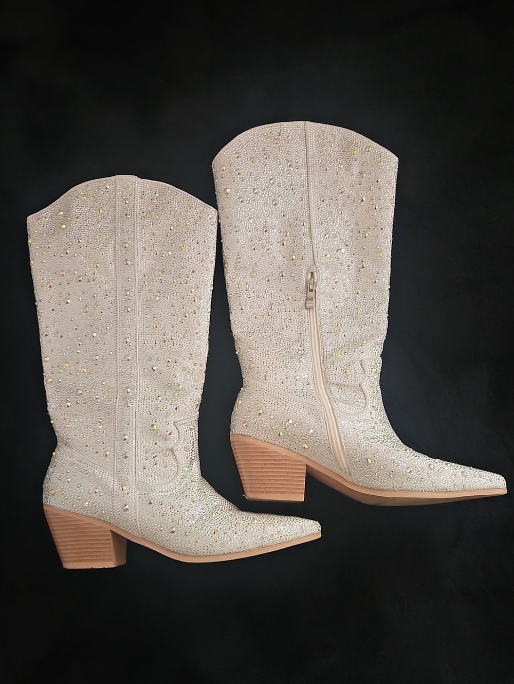 Embellished Western Mid-Calf Boots - Women